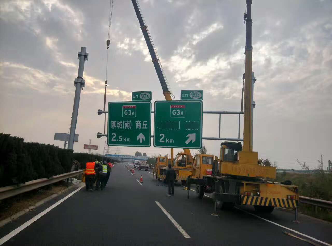高速公路标志牌施工案例